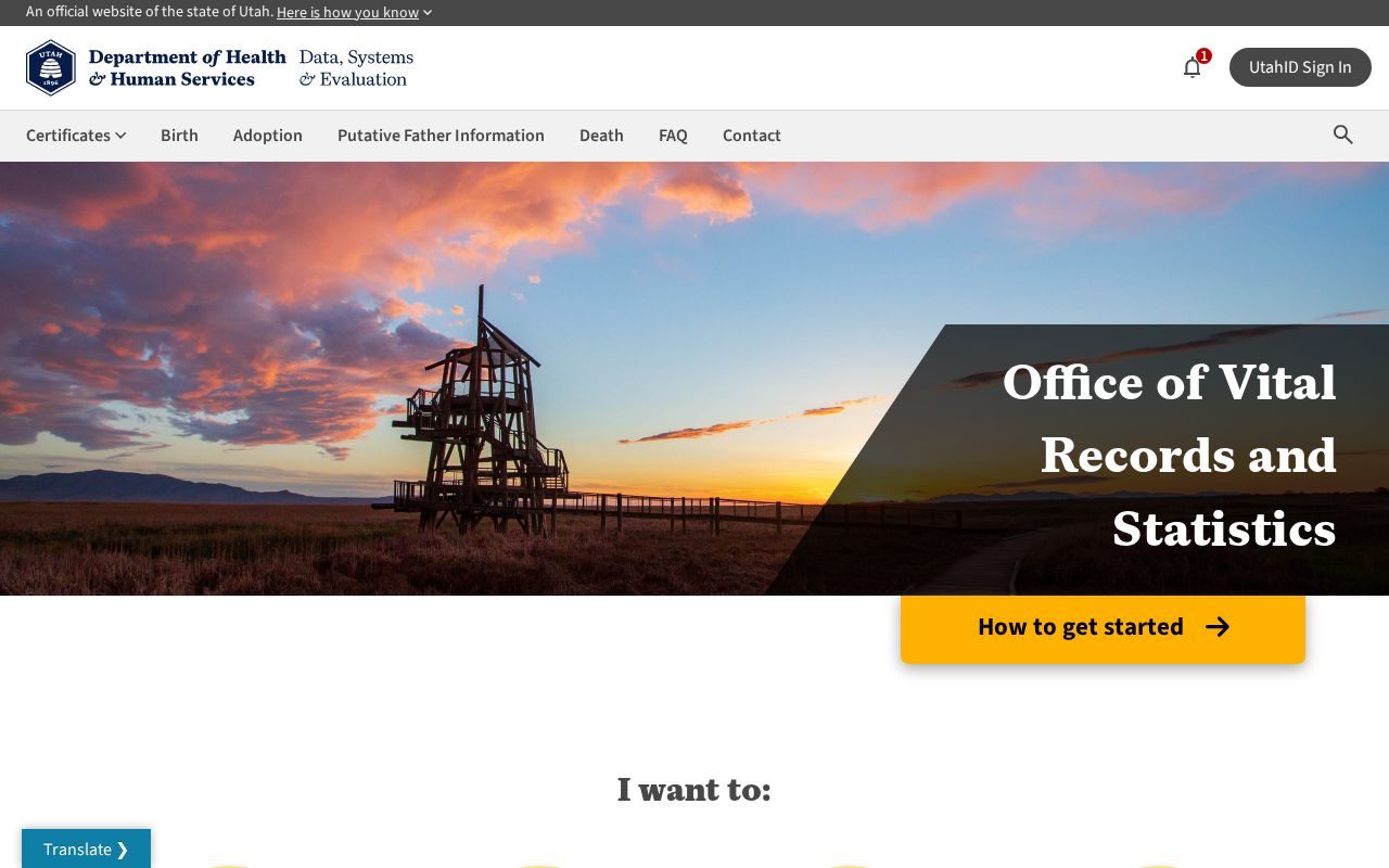 Taylorsville people search Utah vital records order gateway
